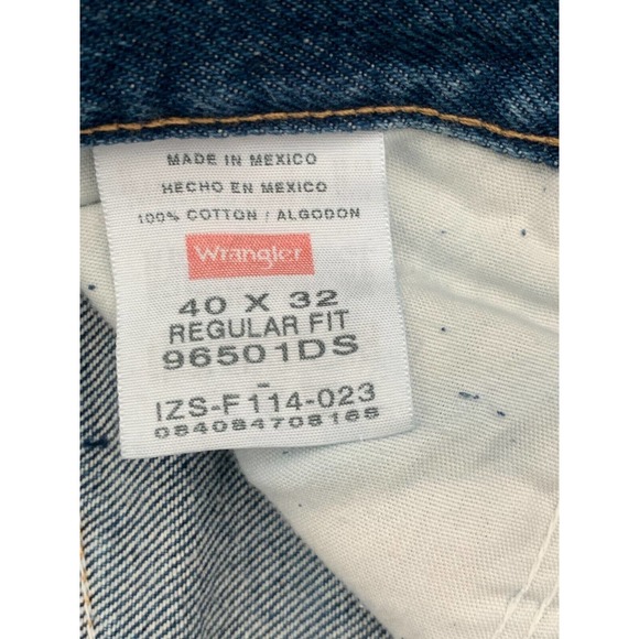 Wrangles Five Star Men's Jeans Dark Stonewash Size 40 x 32 - Picture 6 of 10